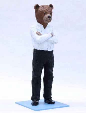 Stephan Balkenhol Teddybaer neue Bronze | FRANK FLUEGEL GALERIE