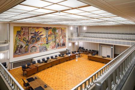Das Wandbild »Krieg und Frieden« von Otto Dix.