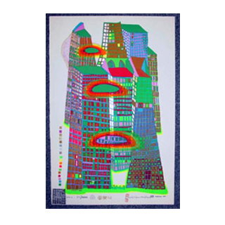 FRIEDENSREICH HUNDERTWASSER - Druckgrafik