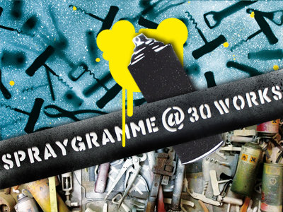 Spraygramme @ 30works - Einzelausstellung mit Thomas Baumgärtel