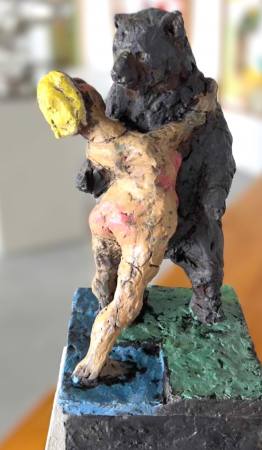 Markus Lüpertz - Die Elfe und der tanzende Bär - Bronze Skulptur  