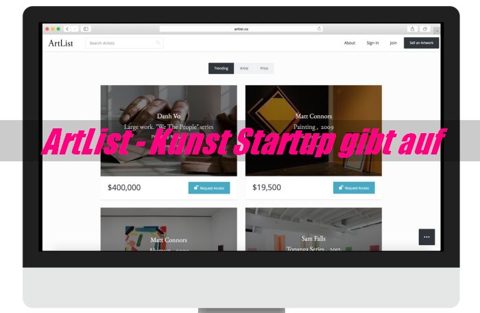 ArtList - Kunst Start-up schließt nach nur 18 Monaten