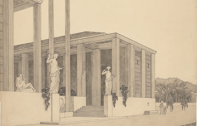 Architektur Zeichnungen der Wiener Secession in Paris und Berlin