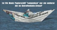 Flüchtlingspolitik: Künstler Vik Muniz lässt riesiges Papierschiff in Venedig schwimmen