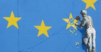 Banksy Brexit Kommentar landet auf einer Wand in Dover